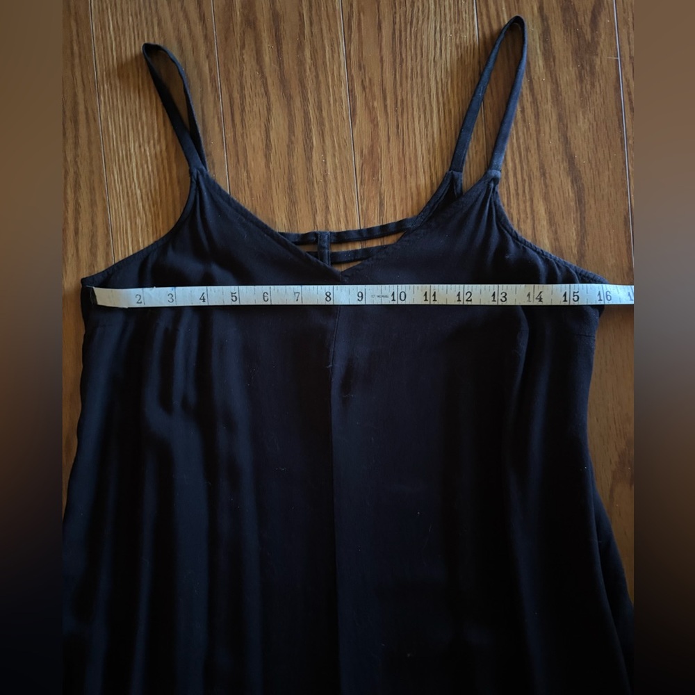 1. STATE BLACK JUMPSUIT * CLASSY * FLOWY * ASYMMETRICAL HEM * 100% RAYON - Picture 8 of 11